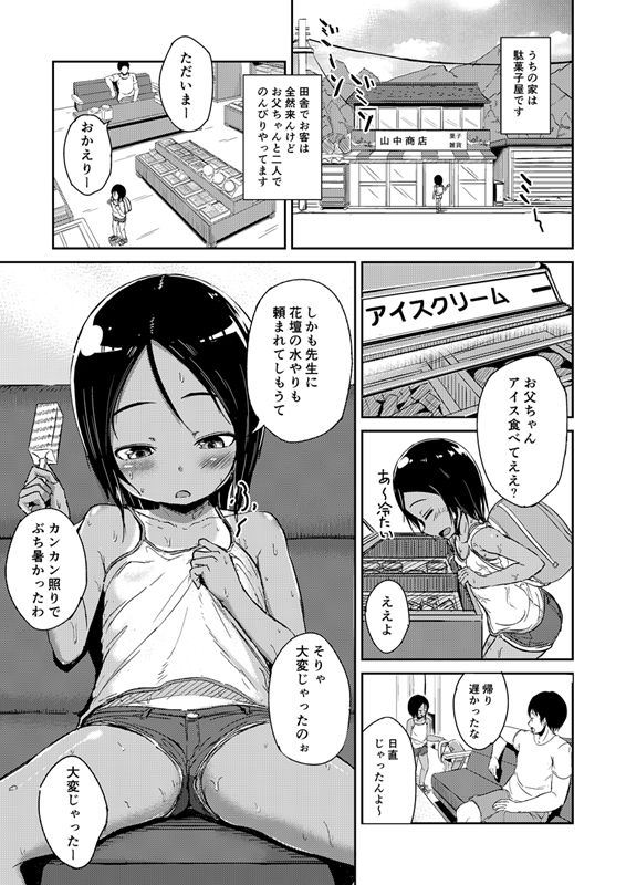 暇で田舎な駄菓子屋父娘の日常