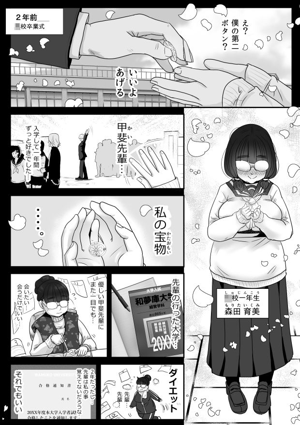 僕を2年間想い続けて同じ大学に入学してきた内気な爆乳後輩ちゃんとのいちゃラブセックス