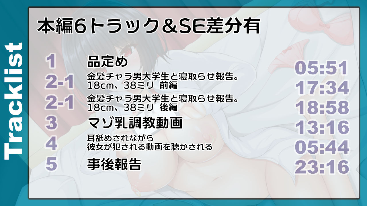 【バイノーラル寝取らせ報告】彼女は僕のために‘他の男’とセックスする