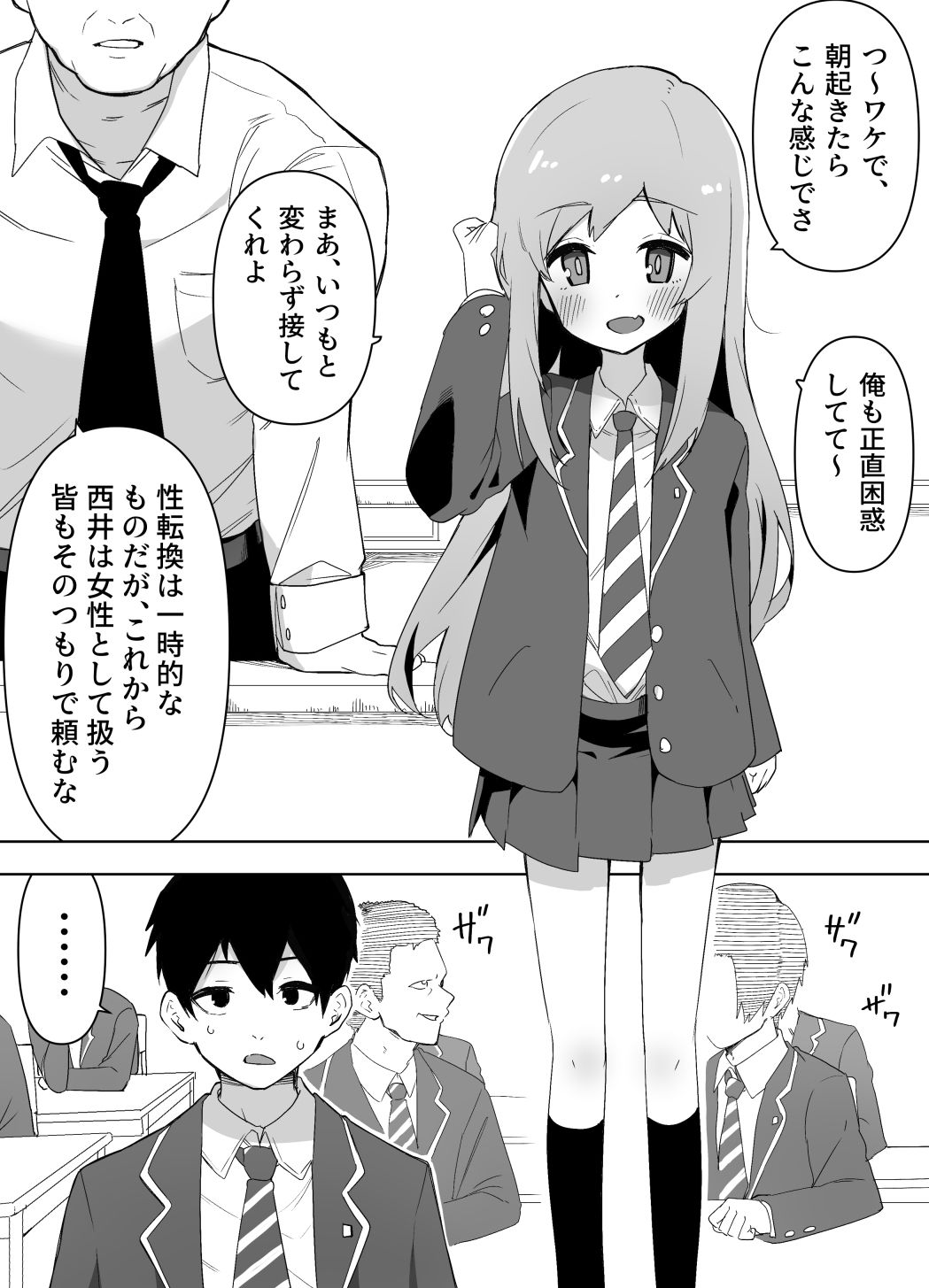 今日、親友が女の子になってました…