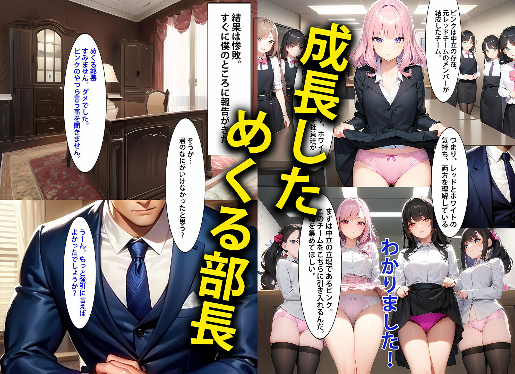 【驚愕】前編後編セット 僕の働いている会社のOL女子社員達はパンチラ見せて成績上げてくるのでガチで不思議 特典パワーアップ！