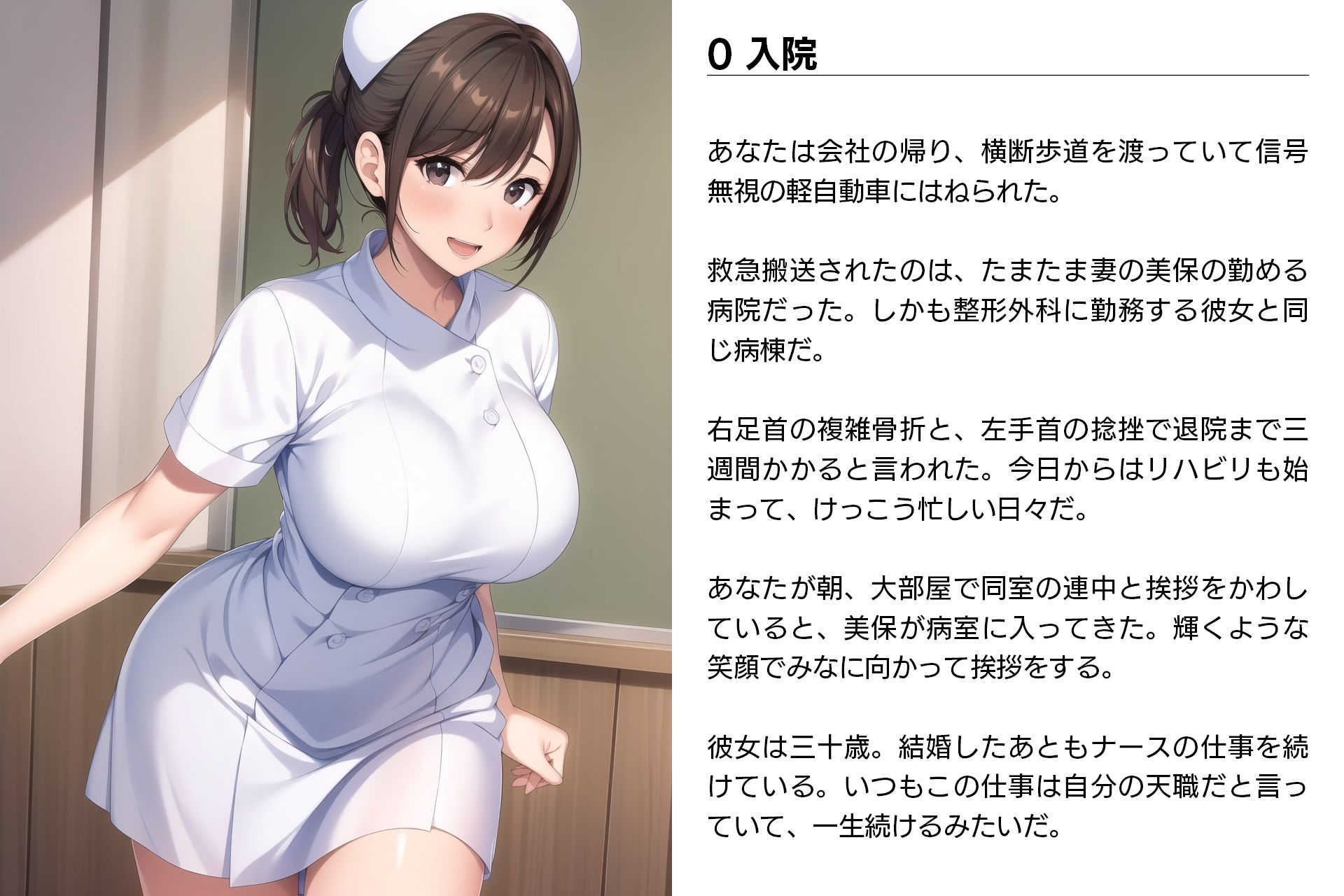 ネトラレ看護師妻・美保〜妻は病院のアイドルだった（性的な意味で）（CGノベル/NTR）